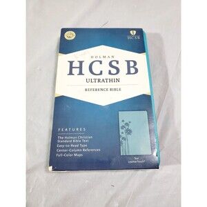Holman HCSB Ultrathin Reference Bible; 2012 Tiffany Blue Leather Touch *USED*